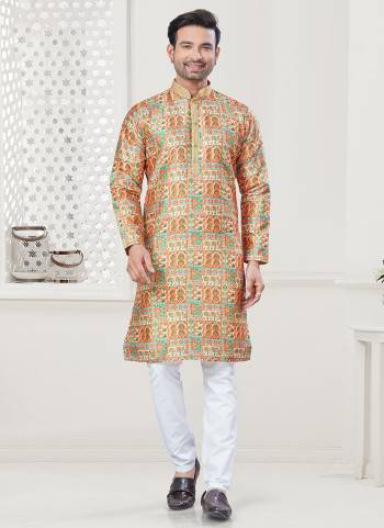 Looking These Party Wear Mans Wear Kutra Payjama wearing this fashionable. Tailored Kurta Are Silk And Payjama Cotton finest Fabriced With Designer Digital Printed.