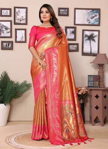 Attrective These Festive Wear Saree in Fine Colored.These Saree And Blouse is Fabricated On Banarasi Tissue Silk.Its Beautified With Heavy Wevon Jari Designer.