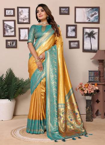 Attrective These Festive Wear Saree in Fine Colored.These Saree And Blouse is Fabricated On Banarasi Tissue Silk.Its Beautified With Heavy Wevon Jari Designer.