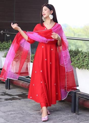Looking These Beautiful Party Wear Designer Readymade Suits.These Top And Bottom Are Viscose And Dupatta is Fabricated On Organza.Its Beautified With Designer Embroidery Work.