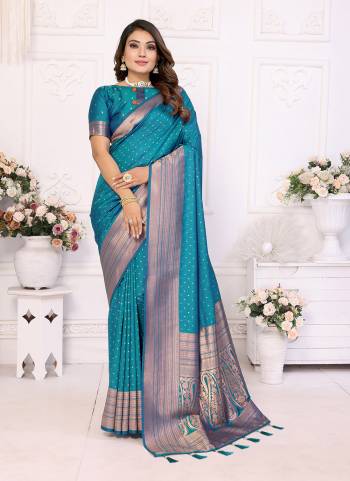 Garb These Party Wear Saree in Fine Colored.These Saree And Blouse is Fabricated On Soft Silk.Its Beautified With Wevon Jari Designer.