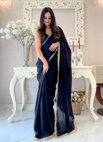 Attrective These Party Wear Ready To Wear Saree in Fine Colored.These Saree Are Fendy Satin And Blouse is Fendy Satin Fabricated.Its Beautified With Two Tone Solid With Designer Sequance Embroidery Work Lace Border.