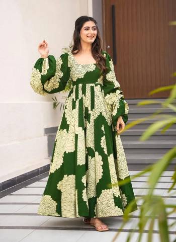 Attrective Looking These Beautiful Looking Readymade Long Gown.These Gown Are Rayon Fabricated.Its Beautified With Designer Digital Printed.