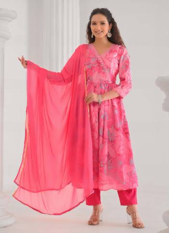 Garb These Designer Suit in Fine Colored Pair With Bottom And Dupatta.These Top Are Chinon And Bottom Are Fabricated On Viscose Chanderi Pair With Nazmin Dupatta.Its Beautified With Designer Embroidery Work.
