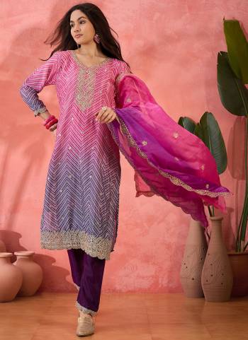 Attrective These Beautiful Looking Readymade Suits With Dupatta.These Suit is Fabricated On Top Are Chinon Silk And Bottom Are Santoon And Chinon Silk Dupatta .Its Beautified With Designer Printed, Embroidery Work.