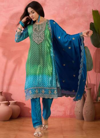 Attrective These Beautiful Looking Readymade Suits With Dupatta.These Suit is Fabricated On Top Are Chinon Silk And Bottom Are Santoon And Chinon Silk Dupatta .Its Beautified With Designer Printed, Embroidery Work.