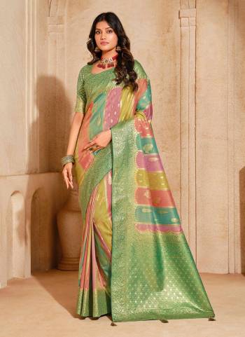 Garb These Party Wear Saree in Fine Colored.These Saree And Blouse is Fabricated On Silk.Its Beautified With Wevon Jari Designer.