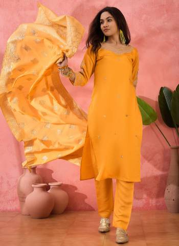 Garb These Beautiful Looking Readymade Suits With Dupatta.These Suit is Fabricated On Top Are Roman Silk And Bottom Are Roman Silk And Jacquard Dupatta .Its Beautified With Wevon Designer, Embroidery Work.