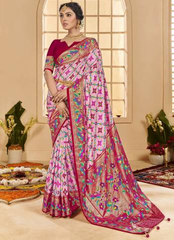  Looking These Party Wear Saree in Fine Colored.These Saree And Blouse is Fabricated On Cotton Silk Pair.Its Beautified With Wevon Jari Border Pallu Designer With Ikkat Printed.
