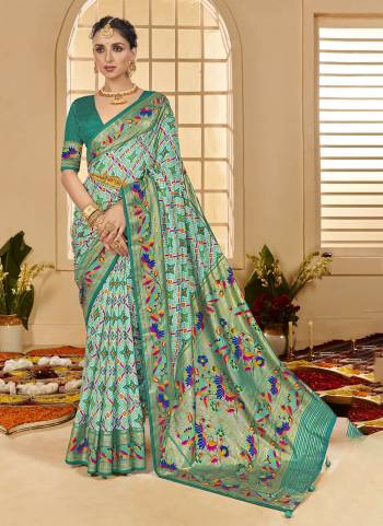  Looking These Party Wear Saree in Fine Colored.These Saree And Blouse is Fabricated On Cotton Silk Pair.Its Beautified With Wevon Jari Border Pallu Designer With Ikkat Printed.
