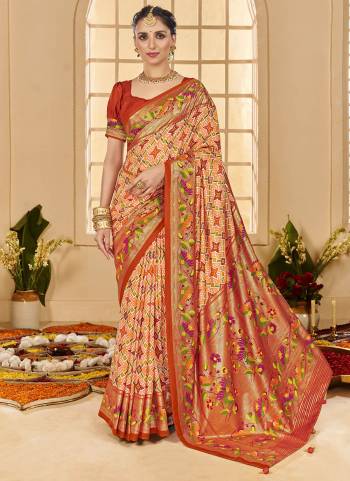  Looking These Party Wear Saree in Fine Colored.These Saree And Blouse is Fabricated On Cotton Silk Pair.Its Beautified With Wevon Jari Border Pallu Designer With Ikkat Printed.