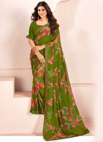 Garb These Party Wear Saree in Fine Colored.These Saree Are Bemberg Georgette And Blouse is Fabricated On Bemberg Georgette Pair.Its Beautified With Designer Digital Printed With Lace Border.