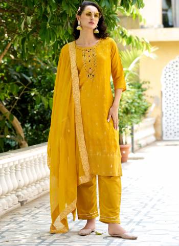 Looking These Beautiful Looking Readymade Suits With Dupatta.These Suit is Fabricated On Top Are Viscose Silk And Bottom Are Viscose Silk And Chiffon Dupatta .Its Beautified With Wevon Designer,Hand Work.