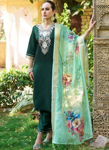 Looking These Beautiful Looking Readymade Suits With Dupatta.These Suit is Fabricated On Top Are Viscose Silk And Bottom Are Viscose Silk And Organza Dupatta .Its Beautified With Designer Embroidery Work.