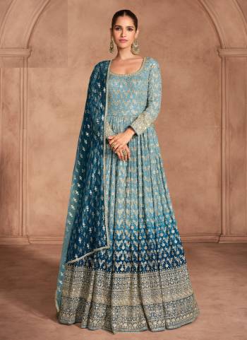 Garb These Party Wear Anarkali Suit in Fine Colored Pair With Dupatta.These Top Are Georgette And Dupatta Are Net And Pair With Santoon Inner.Its Beautified With Heavy Designer Embroidery Work.
