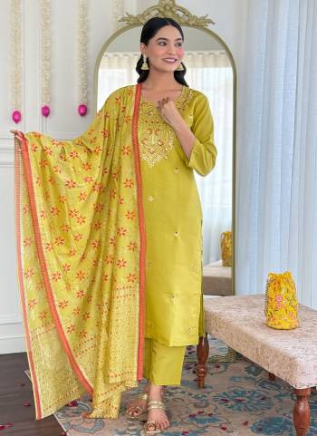 Attrective Looking These Beautiful Looking Readymade Suits.These Top Are Viscose Chanderi And Bottom Are Viscose Chanderi And Dupatta Jacquard Fabricated.Its Beautified With Designer Embroidery Work.