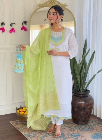 Attrective Looking These Beautiful Looking Readymade Suits.These Top Are Viscose Chanderi And Bottom Are Viscose Chanderi And Dupatta Jacquard Fabricated.Its Beautified With Designer Embroidery Work.