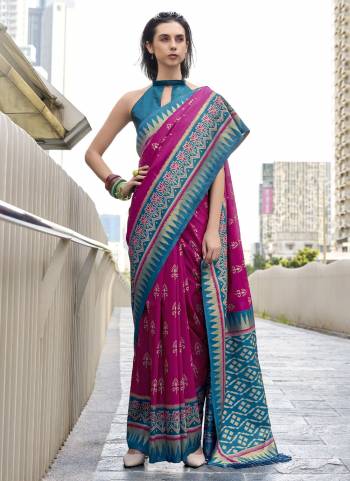 Looking These Party Wear Saree in Fine Colored.These Saree Are Soft Silk And Blouse is Fabricated On Soft Silk.Its Beautified With Weaving Temple Jari Border Designer With Printed.