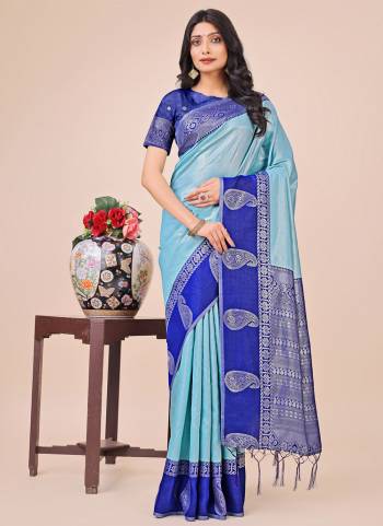 Garb These Party Wear Saree in Fine Colored.These Saree And Blouse is Fabricated On Lichi Silk.Its Beautified With Weavon Jari Designer.