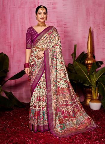  Looking These Party Wear Saree in Fine Colored.These Saree And Blouse is Fabricated On Tussar Silk Pair.Its Beautified With Wevon Border Designer Polka Dot With Printed.