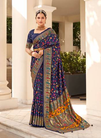 Garb These Party Wear Saree in Fine Colored.These Saree And Blouse is Fabricated On Velvet Tussar Silk Pair.Its Beautified With Wevon Jari Designer With Floral Printed.