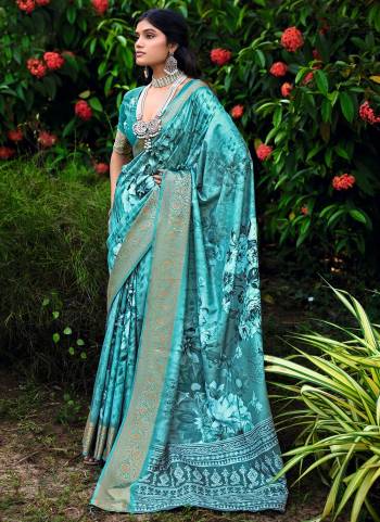 Attractive These Party Wear Saree in Fine Colored.These Saree And Blouse is Fabricated On Cotton Silk Pair.Its Beautified With Wevon Jari Border Designer With Digital Floral Printed.