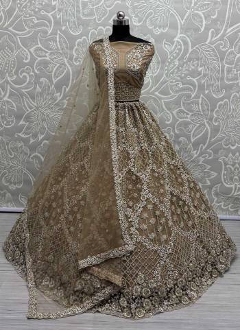 For A Fancy Designer Look,Grab These Lehenga Choli With Dupatta in Fine Colored.These Lehenga Are Net And Choli Are Net And Dupatta Are Fabricated On Soft Net Pair.Its Beautified With Designer Sequance,Thread,Dori,Badala Patti Embroidery With Zircon Diamond Work.