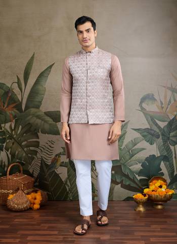For A Festive Wear,Grab These Readymade Kurta With Koti in Fine Colored.