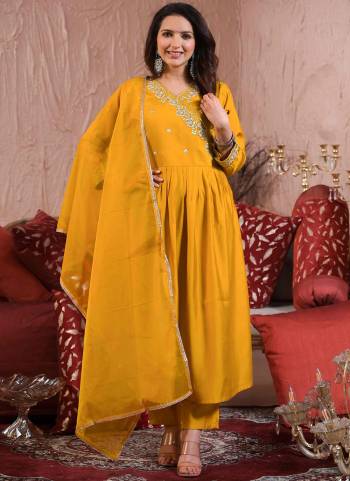 Attrective These Designer Suit in Fine Colored Pair With Bottom And Dupatta.