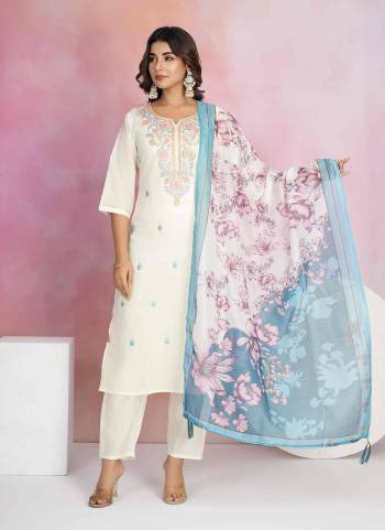Attrective These Designer Suit in Fine Colored Pair With Bottom And Dupatta.