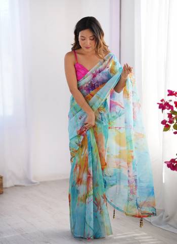 Garb These Fancy Party Wear Saree in Fine Colored.These Saree Are Organza And Blouse is Fabricated On Art Silk Pair.Its Beautified With Fancy Disigner Saree.