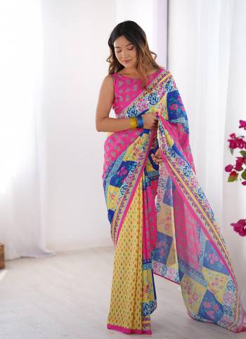 Garb These Fancy Party Wear Saree in Fine Colored.These Saree Are Chinon And Blouse is Fabricated On Art Silk Pair.Its Beautified With Fancy Disigner Saree.