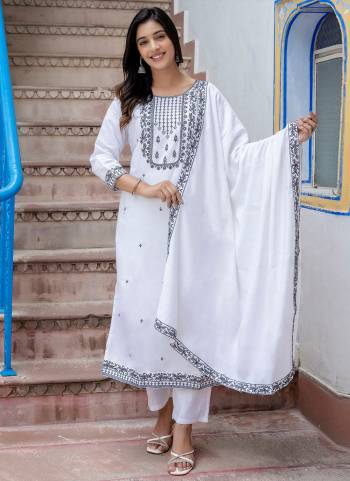 Garb These Beautiful Looking Readymade Suits With Dupatta.These Suit is Fabricated On Top Are Viscose Roman Silk And Bottom Are Viscose Roman Silk And Nazmin Dupatta .Its Beautified With Designer Embroidery Work.