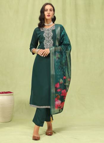 Garb These Beautiful Looking Readymade Suits With Dupatta.These Suit is Fabricated On Top Are Viscose Roman Silk And Bottom Are Viscose Roman Silk And Organza Dupatta .Its Beautified With Designer Embroidery Work.