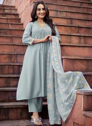 Attractive These Beautiful Looking Readymade Suits.These Top And Bottom Are Roman Silk And Dupatta Are Roman Silk Fabricated.Its Beautified  With Disigner Embroidery Work With Printed Dupatta.