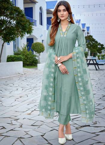 Attractive These Beautiful Looking Readymade Suits.These Top And Bottom Are Roman Silk And Dupatta Are Roman Silk Fabricated.Its Beautified  With Disigner Embroidery Work With Printed Dupatta.