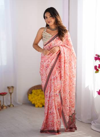 Garb These Fancy Party Wear Saree in Fine Colored.These Saree Are Chinon And Blouse is Fabricated On Art Silk Pair.Its Beautified With Fancy Disigner Saree.