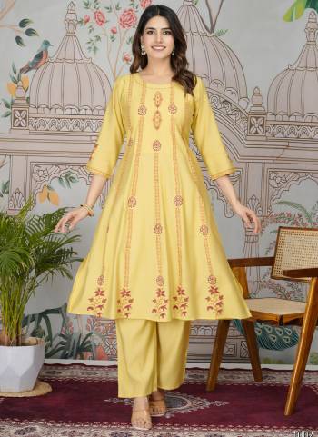 Attrective These Designer Top With Bottom in Fine Colored.These Top And Bottom Are Fabricated On Viscose Roman Silk Pair.Its Beautified With Designer Embroidery Work.
