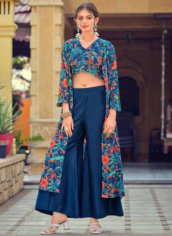 Attractive Looking These Indo Western Dress in Fine Colored Pair With Bottom And Shrug.These Top Are Silk And Shrug Are Fabricated On Silk Pair With Silk Bottom.Its Beautified With Designer Printed,Hand Work.