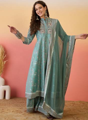 Attractive These Beautiful Looking Readymade Suits.These Top And Bottom Are Roman Silk And Dupatta Are Roman Silk Fabricated.Its Beautified  With Disigner Embroidery Work With Printed.