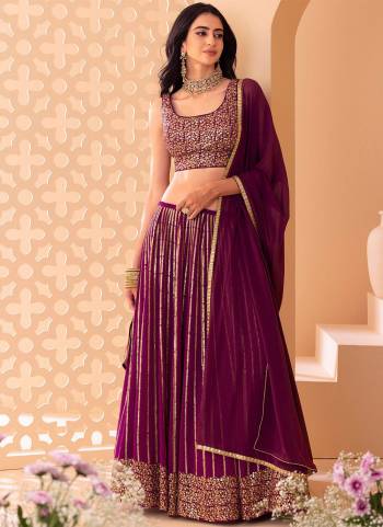 For A Designer Look,Grab These Lehenga Choli in Fine Colored.These Lehenga And Blouse Are Fabricated On Georgette Pair With Dupatta Are Georgette.Its Beautified With Designer Sequance Embroidery Work.