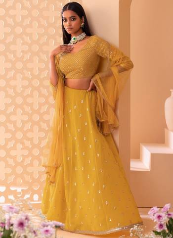 For A Designer Look,Grab These Lehenga Choli in Fine Colored.These Lehenga And Blouse Are Fabricated On Georgette Pair With Dupatta Are Soft Net.Its Beautified With Designer Sequance Embroidery Work.