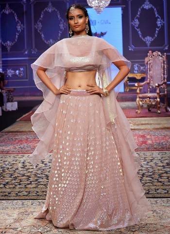 For A Designer Look,Grab These Lehenga Choli in Fine Colored.These Lehenga And Blouse Are Fabricated On Georgette Pair With Dupatta Are Organza.Its Beautified With Designer Sequance Embroidery Work.