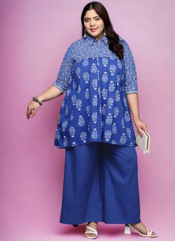 Attrective These Beautiful Designer Plus Size Readymade Kurti.These Kurti is Fabricated On Cotton.Its Beautified With Designer Printed.