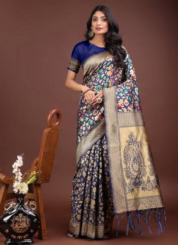 Garb These Party Wear Saree in Fine Colored.These Saree And Blouse is Fabricated On Lichi Silk.Its Beautified With Weavon Designer.