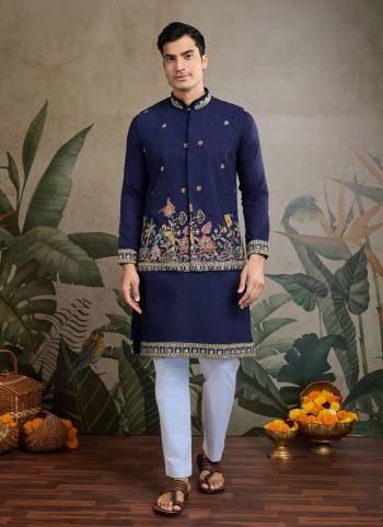 Attrective These Party Wear Readymade Kurta With Jacket Pair in Fine Colored.These Kurta And Jacket Are Cotton Fabricated on Pair.Its Beautified With Designer Multy Thread,Sequance Embroidery Work.