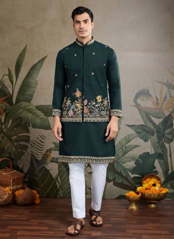 Attrective These Party Wear Readymade Kurta With Jacket Pair in Fine Colored.These Kurta And Jacket Are Cotton Fabricated on Pair.Its Beautified With Designer Multy Thread,Sequance Embroidery Work.