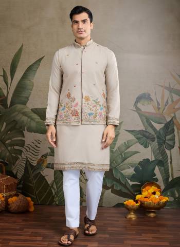 Attrective These Party Wear Readymade Kurta With Jacket Pair in Fine Colored.These Kurta And Jacket Are Cotton Fabricated on Pair.Its Beautified With Designer Multy Thread,Sequance Embroidery Work.