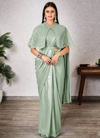 Attrective Look These Party Wear Ready To Wear Saree in Fine Colored.These Saree And Blouse is Fabricated On Shimmer Georgette.Its Beautified With Designer Embroidery Work Blouse.