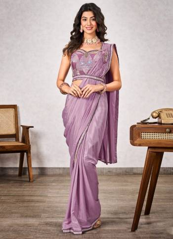 Attrective Look These Party Wear Ready To Wear Saree in Fine Colored.These Saree And Blouse is Fabricated On Shimmer Georgette.Its Beautified With Designer Embroidery Work Blouse.